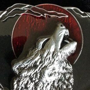 Howling Wolf Full Blood Moon Metal Belt Buckle New
